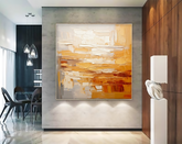 Golden Dunes – Abstract Harmony in Ochre and Ivory
