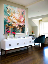 Blush Bloom – Original Floral Abstract Handamde Oil Painting