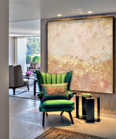 Golden Blush Horizon – Original Oil Painting on Canvas