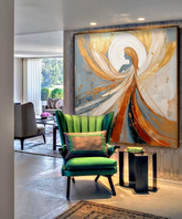 Celestial Grace β Original Abstract Oil Painting with Gold Accents