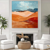 Desert Serenity — Handmade Original Oil Painting | Textured Landscape Wall Art