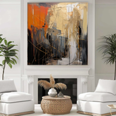 Contemporary Abstract Oil Painting – Hand-Painted Modern Wall Art for Living Room & Office