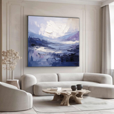 Lavender Horizon – Abstract Landscape in Shades of Blue and Violet