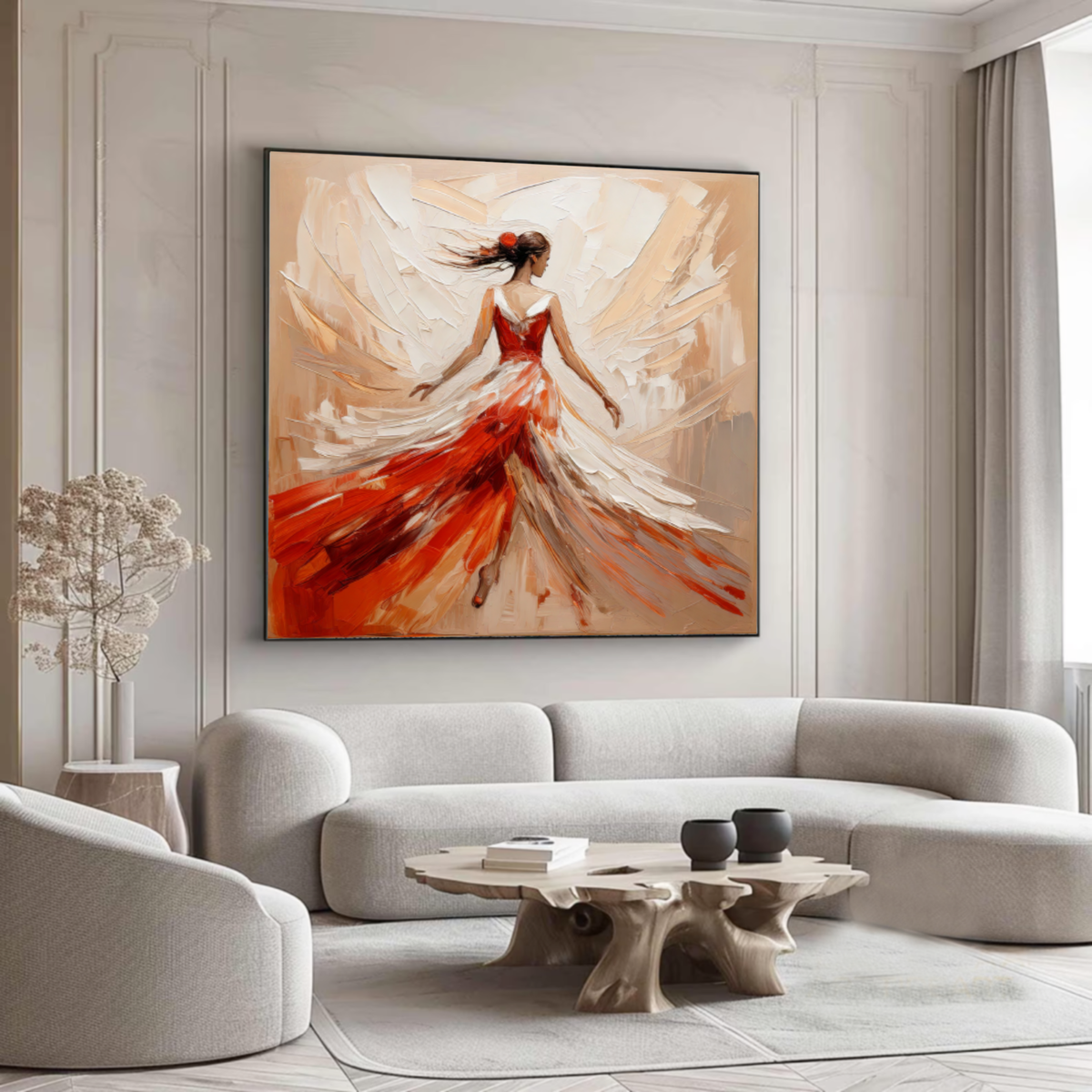 Flame in Motion – Original Oil Painting of Grace and Energy